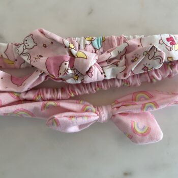 set of 2 pretty head bands 6-9mnths
