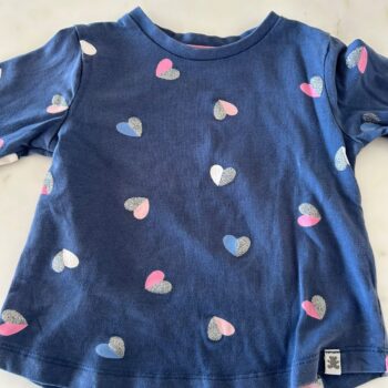 Long sleeved hearts Woolworths t-shirt 6-9mnths