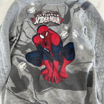 Spiderman Woolworths cotton sweatshirt quilted sleeves 8-9yrs