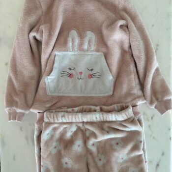 Fleece long sleeved bunny top and co-ordinating pants 4-5yrs