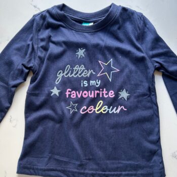 Printed glitter long sleeved top 18-24mnths