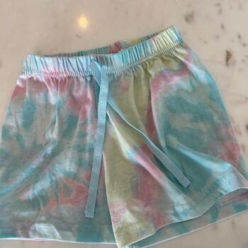 Rainbow tie-dyed shorts 4-5yrs