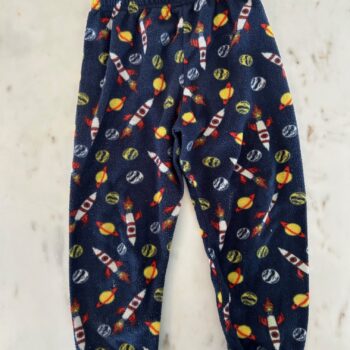 Fleece printed space pants 4-5yrs