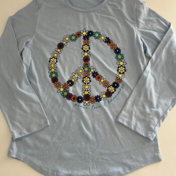 Peace printed long sleeved t-shirt 9-10yrs
