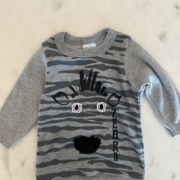 Zebra embellished shirt 0-3mnths