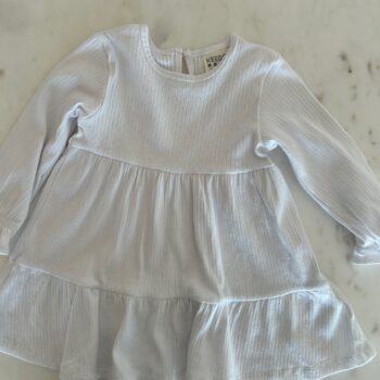 Keedo gorgeous white dress 12-18mnths