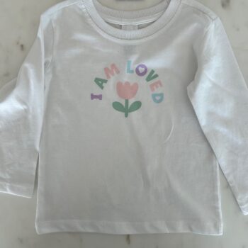 I am loved printed top 100% cotton IMPORTED 12-18mnths