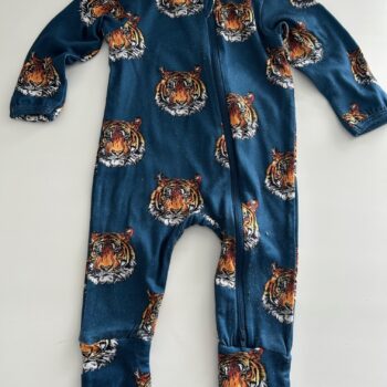 Printed cotton romper 3-6mnths