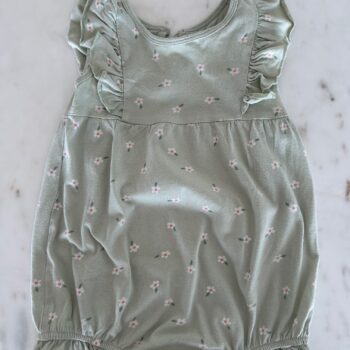 Cotton romper with floral print 12-18mnths