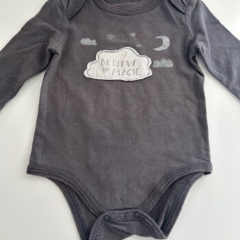 Embellished cotton romper 3-6mnths
