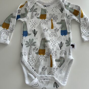 BABA FISHEES Cotton romper 0-3mnths
