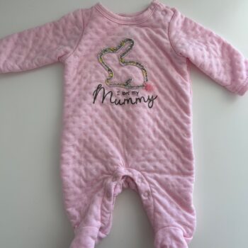 Quilted and embroidered romper 0-3mnths