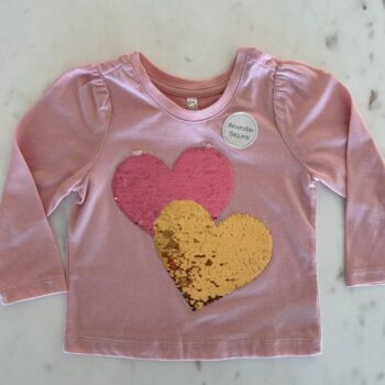 Sequins hearts t-shirt 12-24mnth