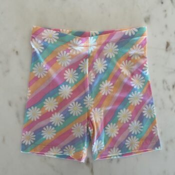 Cotton and spandex daisy shorts 7-8yrs