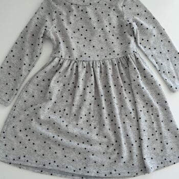 Lovely grey melange spotty dress 8-9yrs