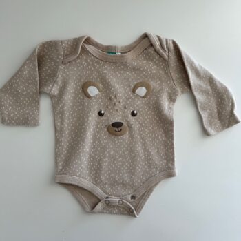 Cotton romper with embossing 0-3mnths