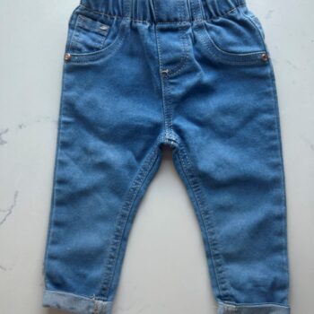 Spandex/cotton soft pull on jeans 6-12mnths