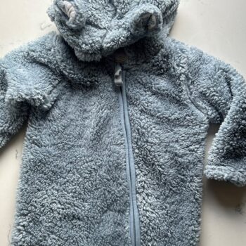Cotton lined fleece romper 3-6mnths