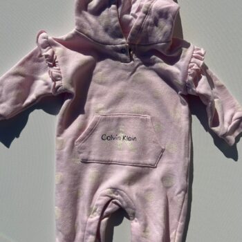 CALVIN KLEIN hooded romper GENTLY WORN 6-9mnths