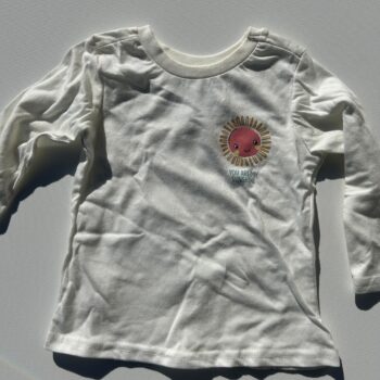 MRP lovely warm cotton top printed front and back BRAND NEW 6-12mnths