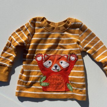 FRUGT IMPORTED organic cotton embroidered top AS NEW 3-6mnths
