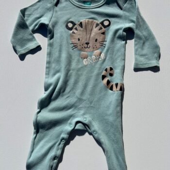 Embossed cotton romper 0-3mnths