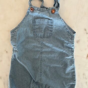 Soft denim 100% cotton dungarees 6-12mnths