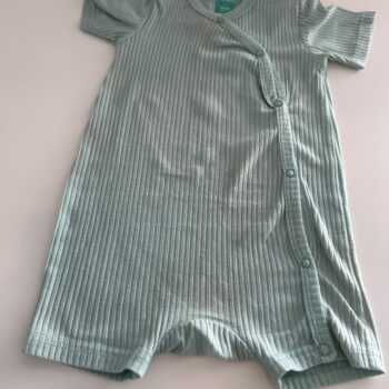Polycotton ribbed romper 3-6mnths