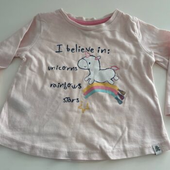 Unicorn WOOLWORTHS printed top 6-12mnths