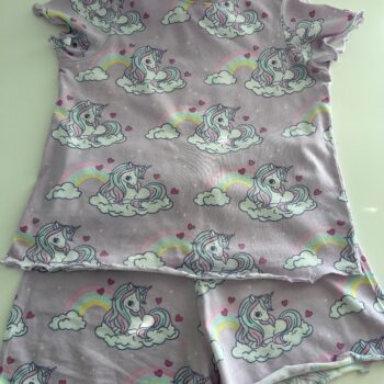 H&M unicorn 2pce pajama set 3-4yrs